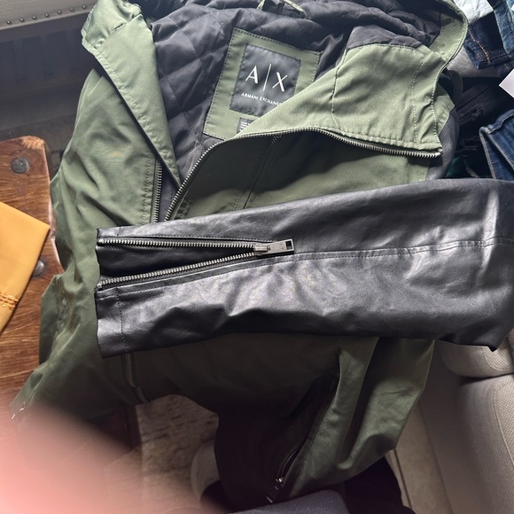 Armani Exchange Olive and Black Quilted Jacket - Picture 5 of 8